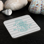 Seahorse Beach House Coasters - Set of 6<br><div class="desc">Suitable for all beach houses,  add your family name to this faux whitewashed wood seahorse set of coasters</div>