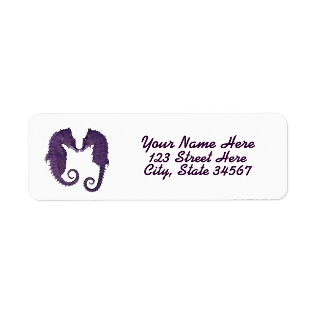 Seahorse Beach Return Address Label (Front)