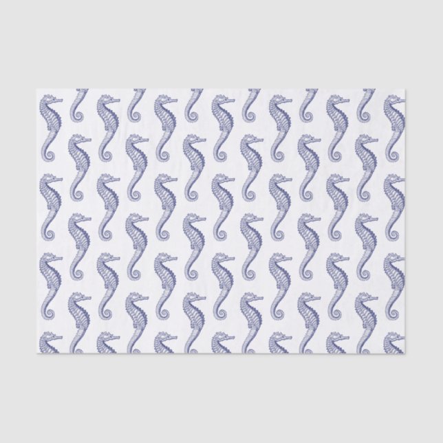 Seahorse Beach Theme - Blue Tissue Paper (Front)