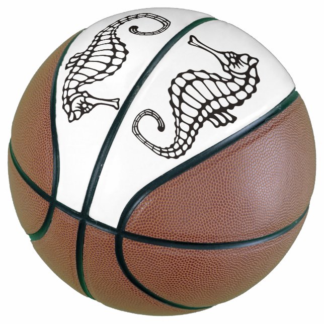 Seahorse Black Basketball (Angled)