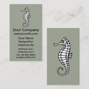 Seahorse Black Business Card