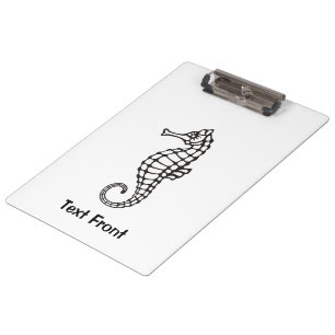 Seahorse Black Clipboard