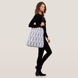 Seahorse Black Crossbody Bag