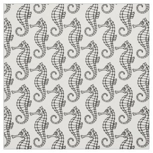 Seahorse Black Fabric