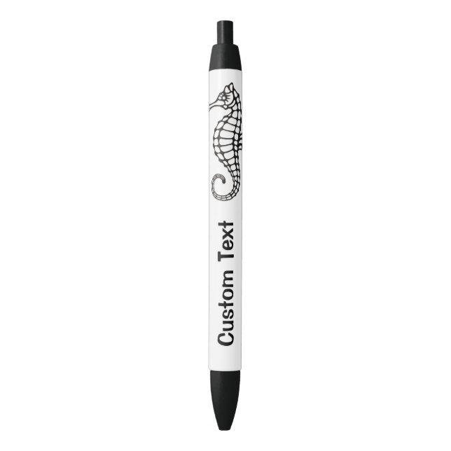 Seahorse Black Ink Pen (Front Vertical)
