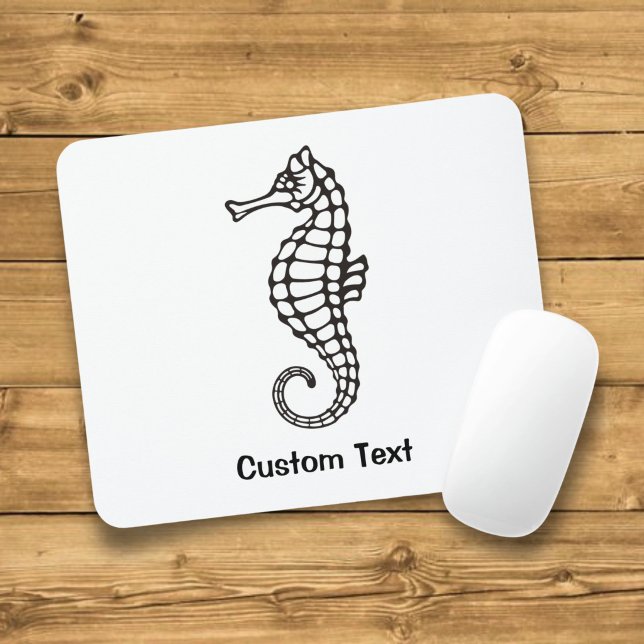 Seahorse Black Mouse Mat (Creator Uploaded)