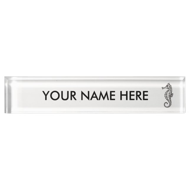Seahorse Black Nameplate (Front)