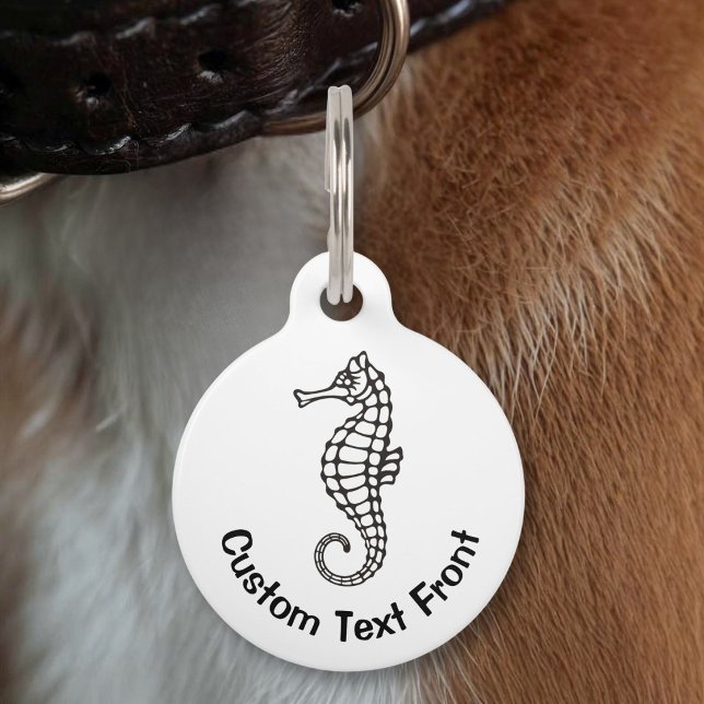 Seahorse Black Pet Tag (Creator Uploaded)