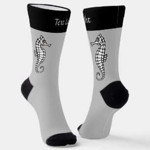 Seahorse Black Socks