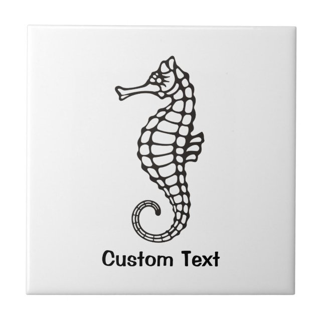 Seahorse Black Tile (Front)