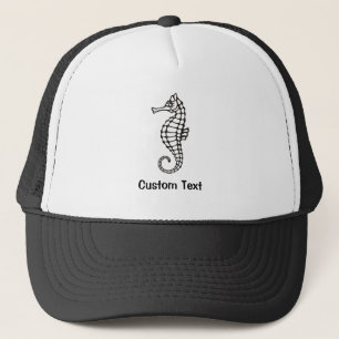 Seahorse Black Trucker Hat