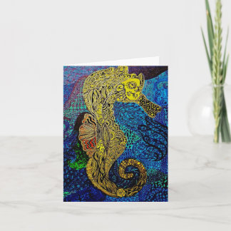 Seahorse blank notecards customise it