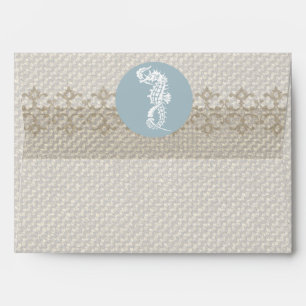 Seahorse Blue Classic Nautical Elegant Envelopes