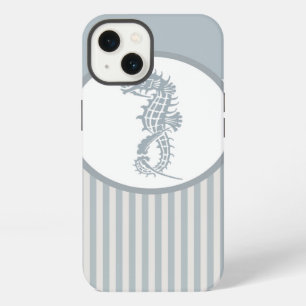 Seahorse Blue Classic Nautical Elegant iPhone 13 Case