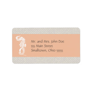 Seahorse Blue Classic Nautical Elegant Label