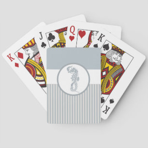 Seahorse Blue Classic Nautical Elegant Playing Cards