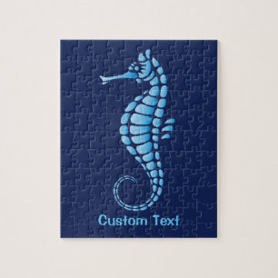 Seahorse Blue Jigsaw Puzzle