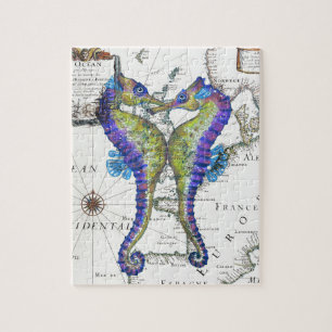 Seahorse Blue Jigsaw Puzzle