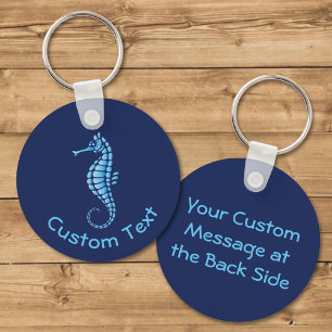 Seahorse Blue Keychain