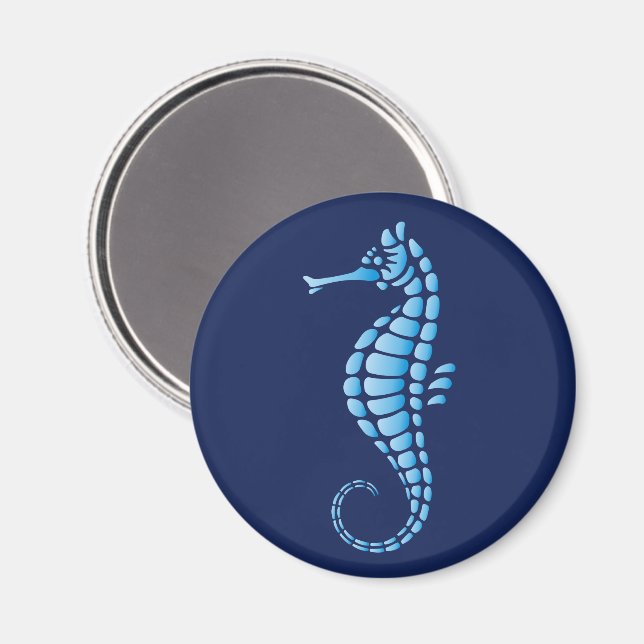 Seahorse Blue Magnet (Front/Back)