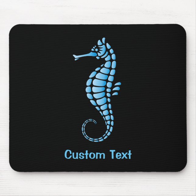 Seahorse Blue Mouse Mat (Front)