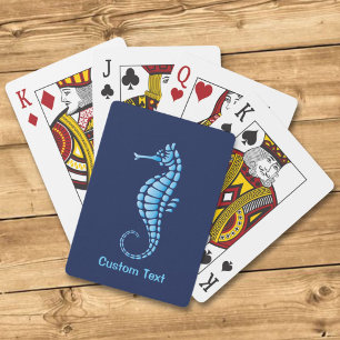 Seahorse Blue Playing Cards