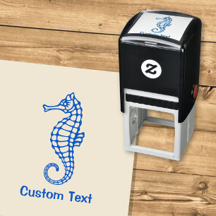 Seahorse Blue Self-inking Stamp