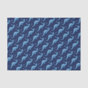 Seahorse Blue Tissue Paper