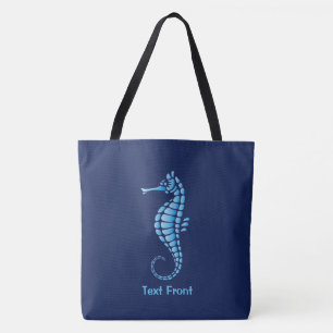 Seahorse Blue Tote Bag