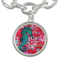 Seahorse Bracelet "I've got ocean devotion" Ocean