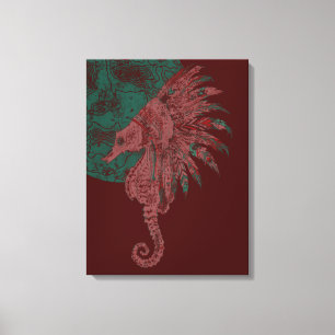seahorse by the moon canvas print