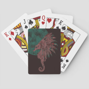 seahorse by the moon playing cards