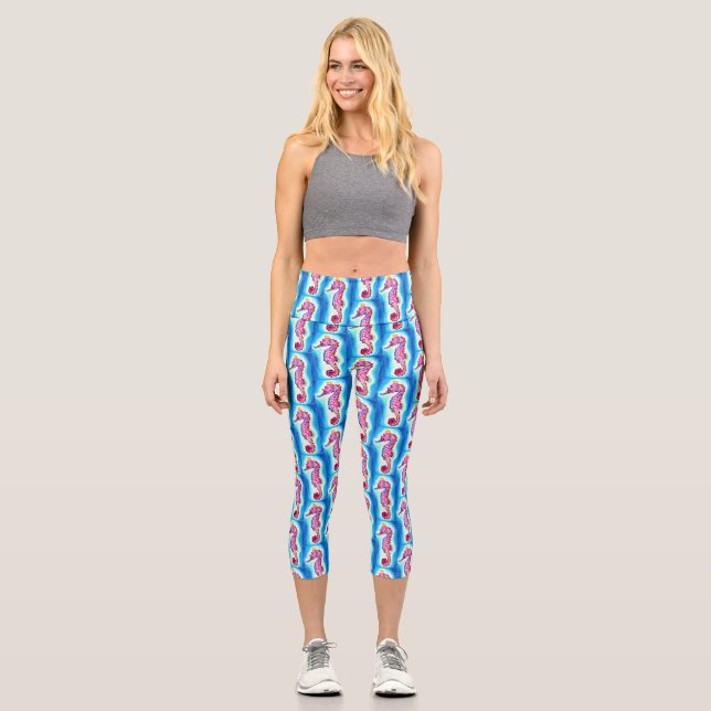 Seahorse Capri Leggings (Front)