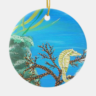 Seahorse Ceramic Tree Decoration