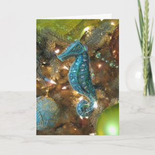 "Seahorse Christmas"  Greeting Card