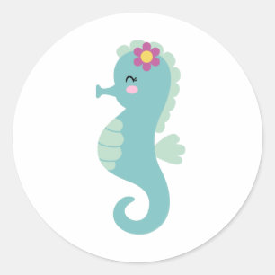 Seahorse Classic Round Sticker
