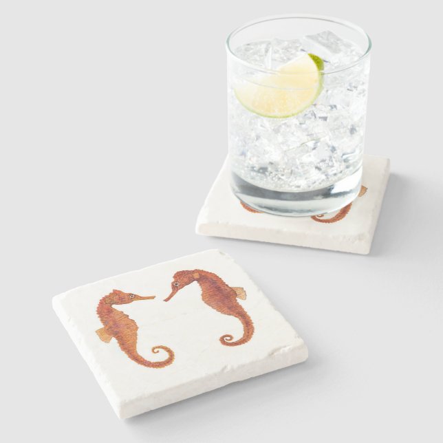 seahorse CoasteS Stone Coaster (Side)
