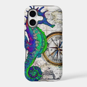 Seahorse Compass Collage