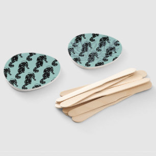 Seahorse & Coral Hand Fan