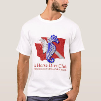 SeaHorse Dive Club logo light t-shirt