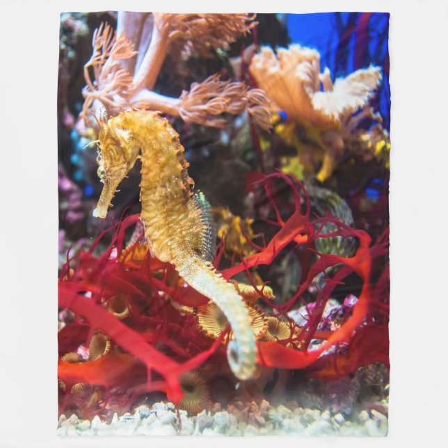 Seahorse Fantasy Fleece Blanket (Front)