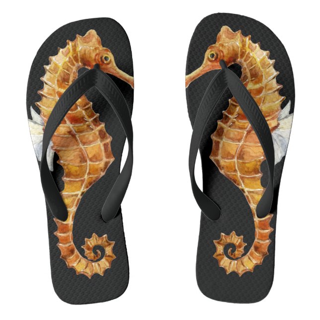Seahorse Fish Flip Flops (Footbed)