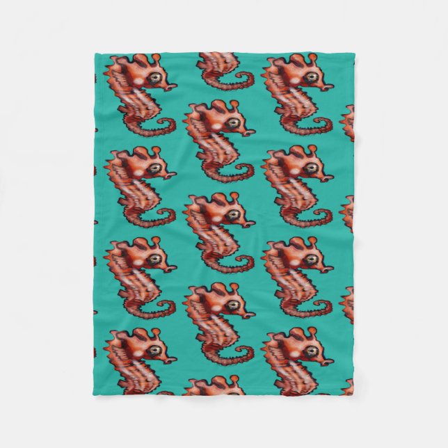 Seahorse Fleece Blanket (Front)