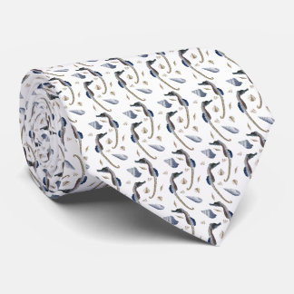 Seahorse Frenzy Double Sided Print Tie
