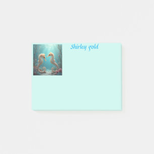 Seahorse friends post it note personalize