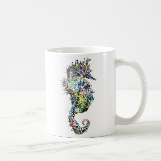 Seahorse, From Original Painting, Seahorse Mug (Right)