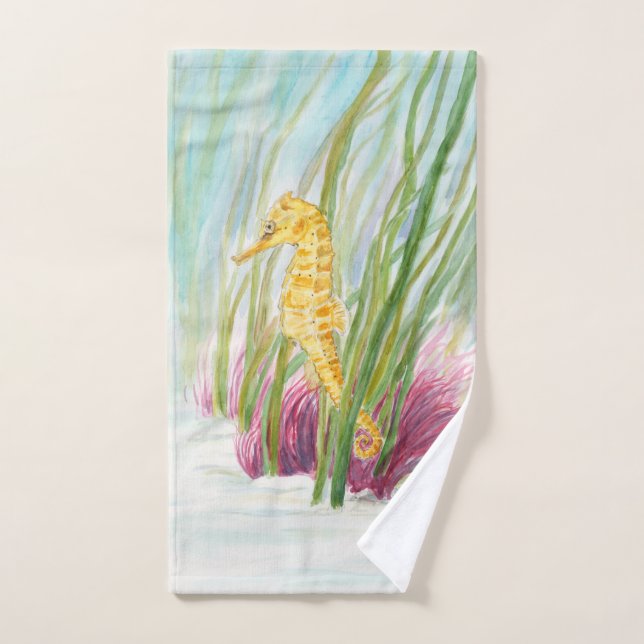 Seahorse hand towel (Hand Towel)