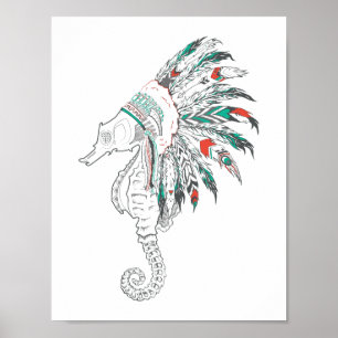 seahorse headdress poster