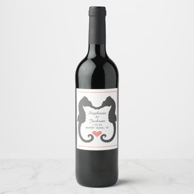 Seahorse Heart Wine Label (Front)
