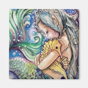 "Seahorse Hugs" Magnet